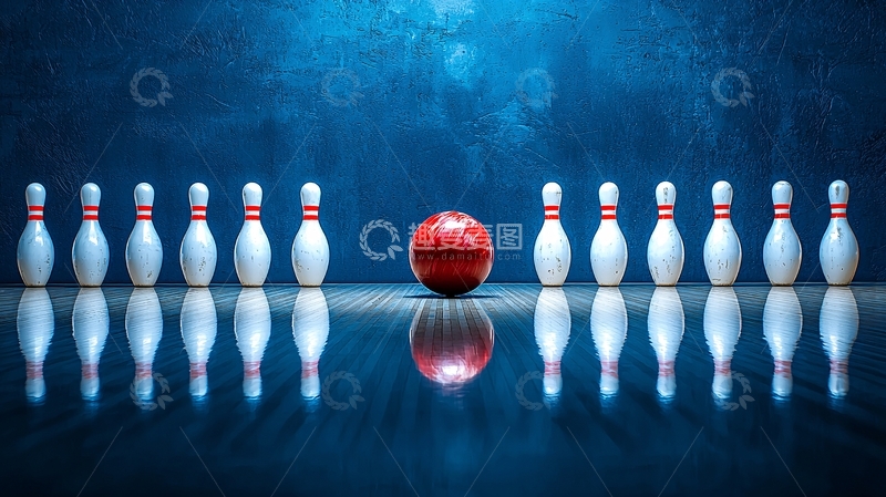 高清大图下载【趣麦麦图】-保龄球瓶和球的排列