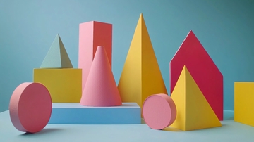 彩色几何图形组合