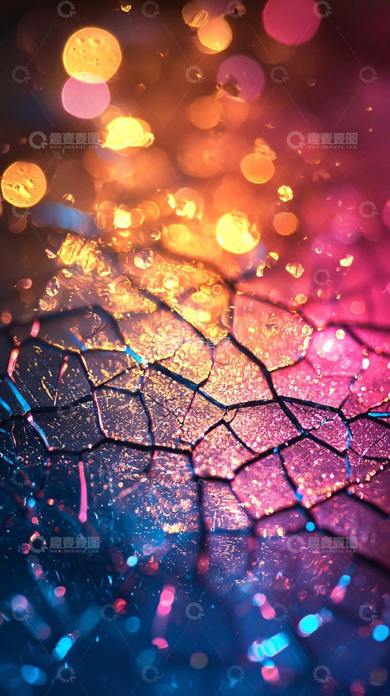 高清大图下载【趣麦麦图】抽象色彩破碎的表面