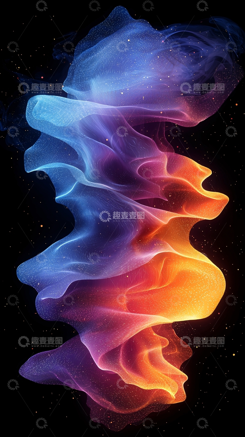 高清大图下载【趣麦麦图】渐变色抽象烟雾背景