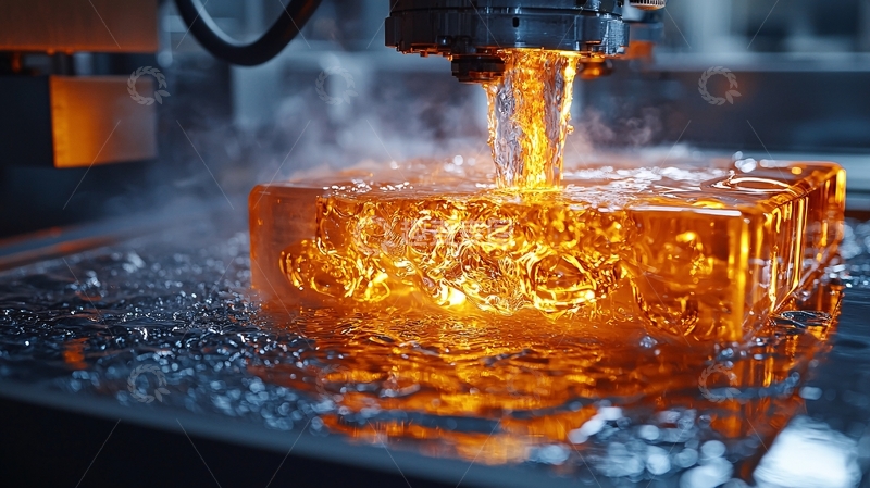 高清大图下载【趣麦麦图】金属零件电火花加工特写