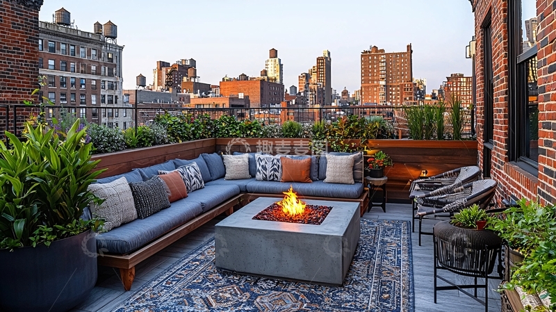高清大图下载【趣麦麦图】城市景观露台
