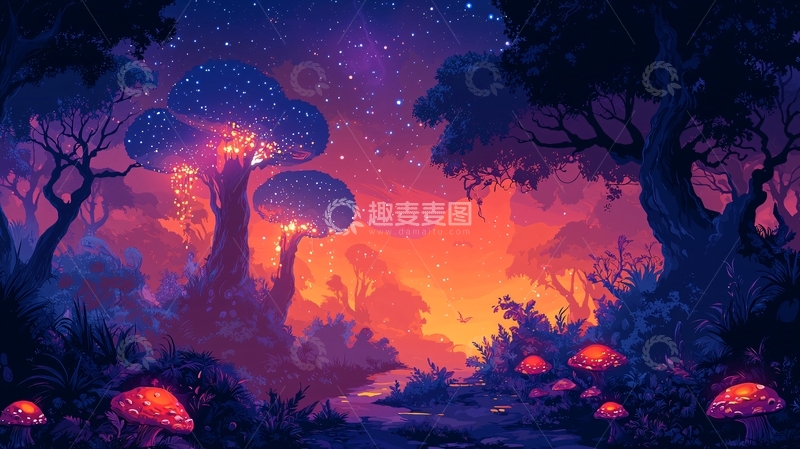 高清大图下载【趣麦麦图】梦幻森林