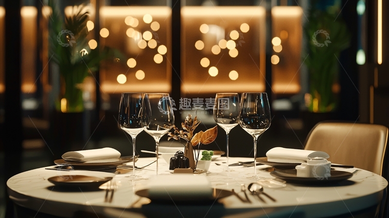 高清大图下载【趣麦麦图】精致餐厅餐桌摆设