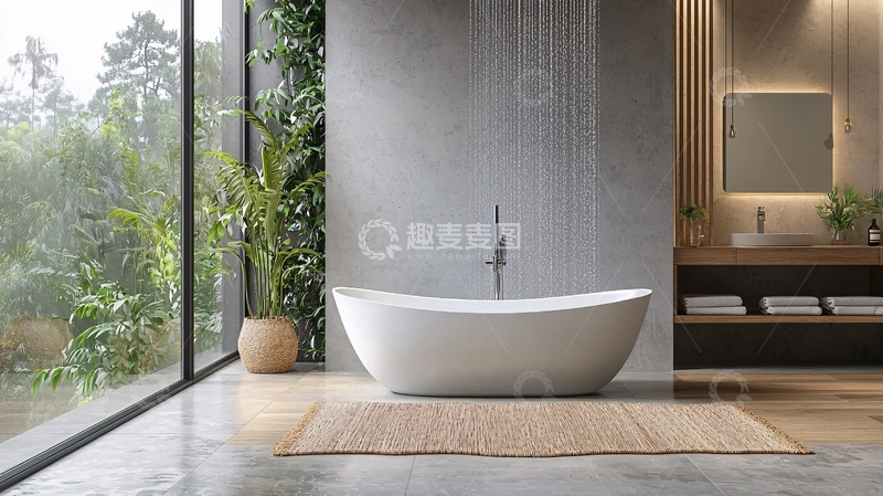 高清大图下载【趣麦麦图】现代简约风格浴室