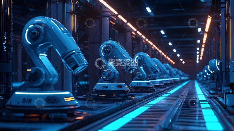 高清大图下载【趣麦麦图】未来科技感工业机器人