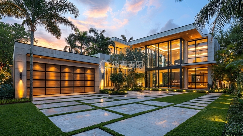 高清大图下载【趣麦麦图】现代豪宅外观