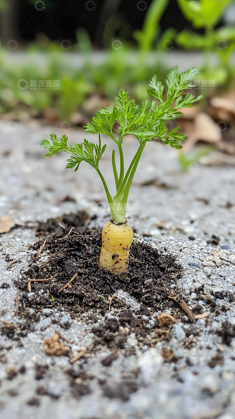 高清大图下载【趣麦麦图】小胡萝卜破土而出