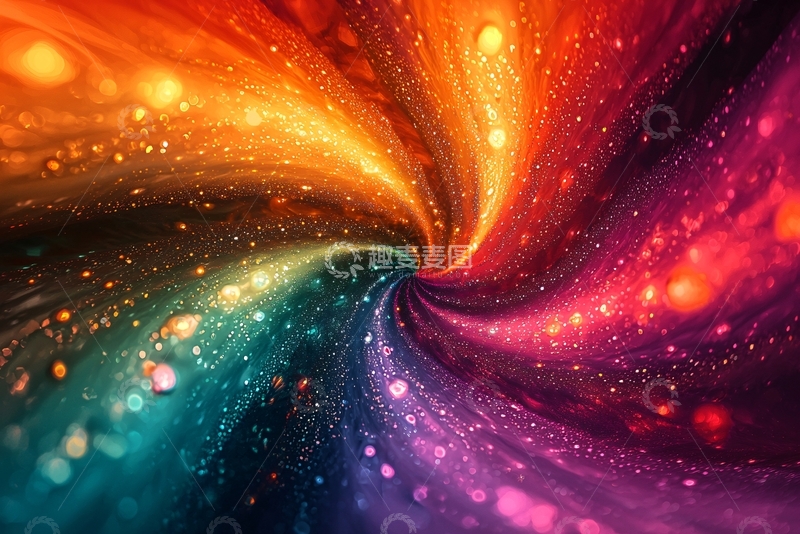 高清大图下载【趣麦麦图】色彩斑斓的旋转星云