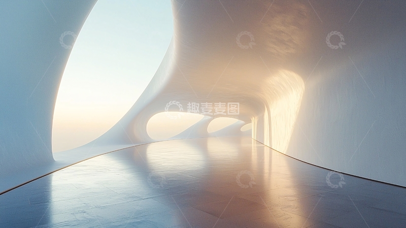 高清大图下载【趣麦麦图】未来主义建筑室内