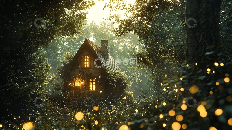 高清大图下载【趣麦麦图】森林小屋