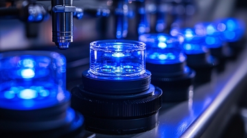 蓝色科技感的精密仪器