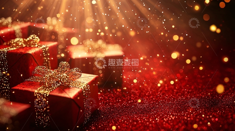 高清大图下载【趣麦麦图】红色礼物盒