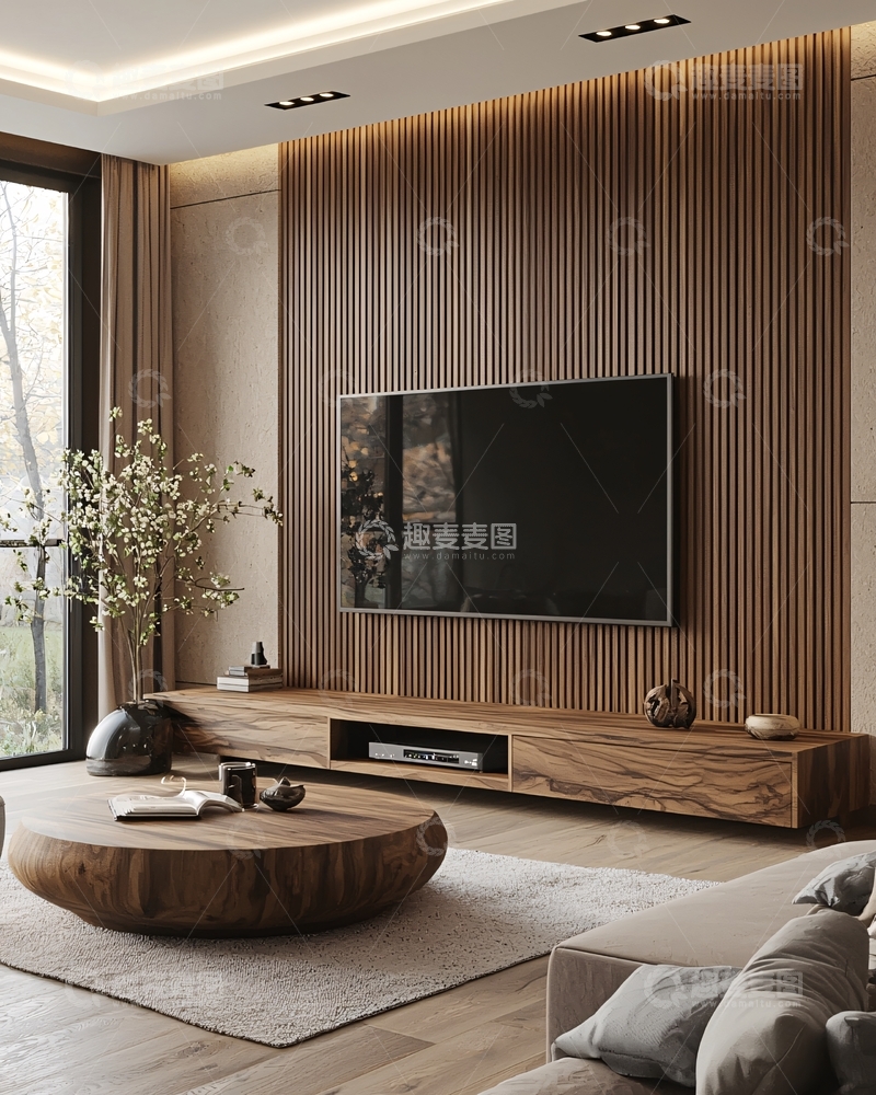 高清大图下载【趣麦麦图】现代简约客厅电视背景墙