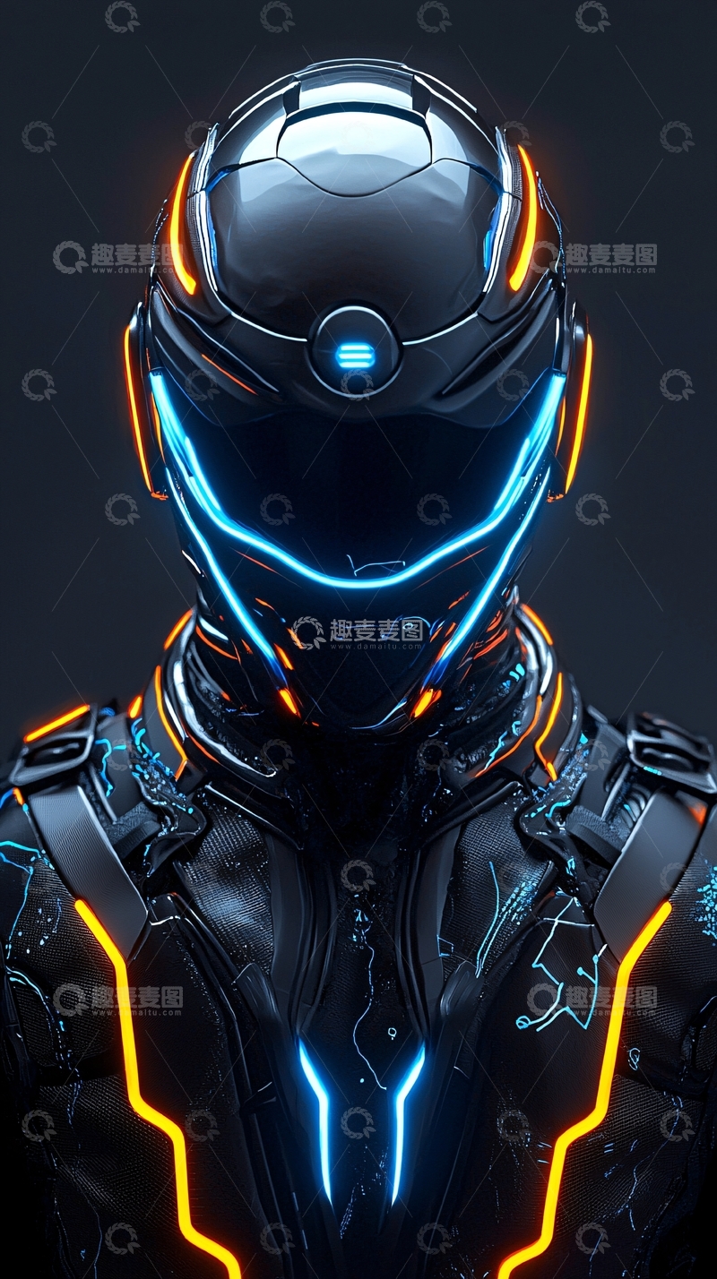 高清大图下载【趣麦麦图】未来科技感战士盔甲