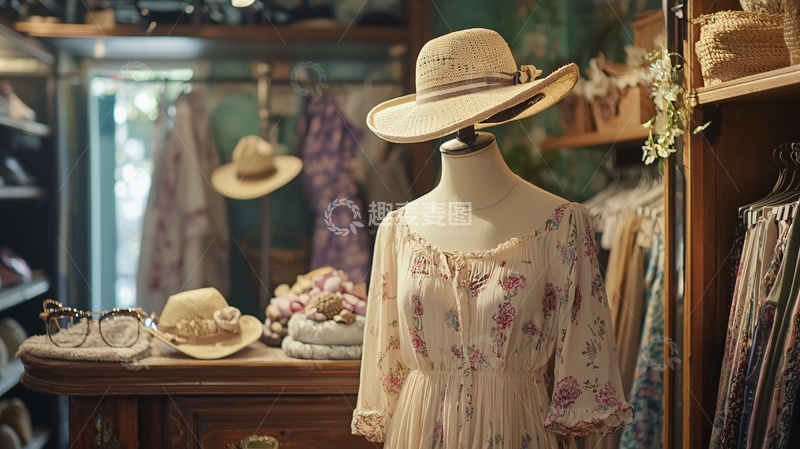 高清大图下载【趣麦麦图】复古服装店