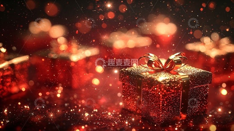 高清大图下载【趣麦麦图】红色礼盒
