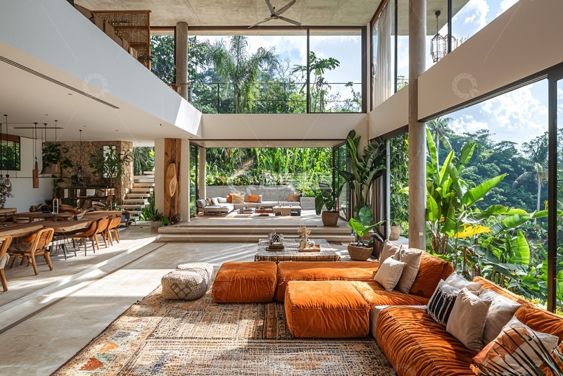 高清大图下载【趣麦麦图】现代简约别墅客厅