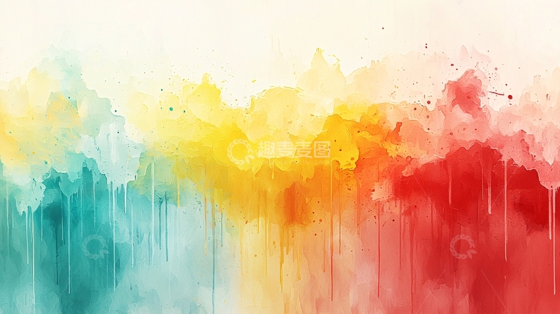 高清大图下载【趣麦麦图】彩色水彩画