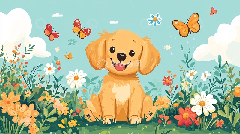 高清大图下载【趣麦麦图】金毛犬