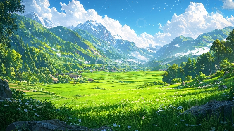 高清大图下载【趣麦麦图】绿色山谷