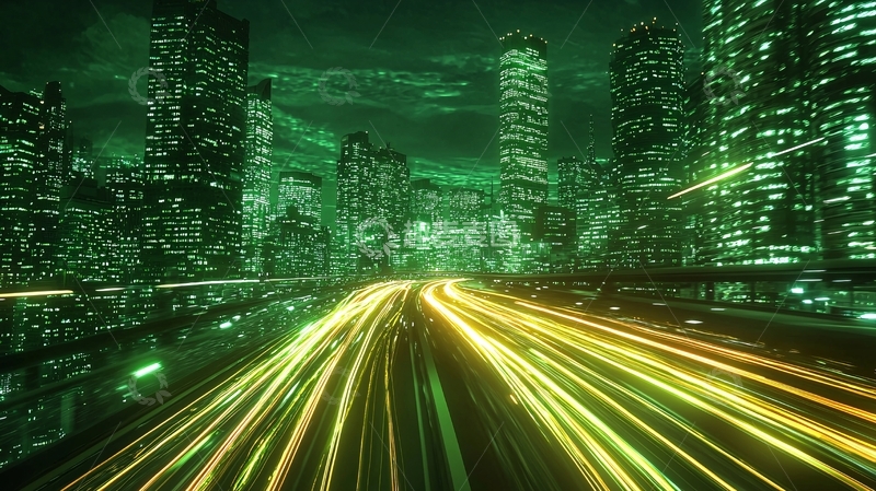 高清大图下载【趣麦麦图】未来科技城市夜景