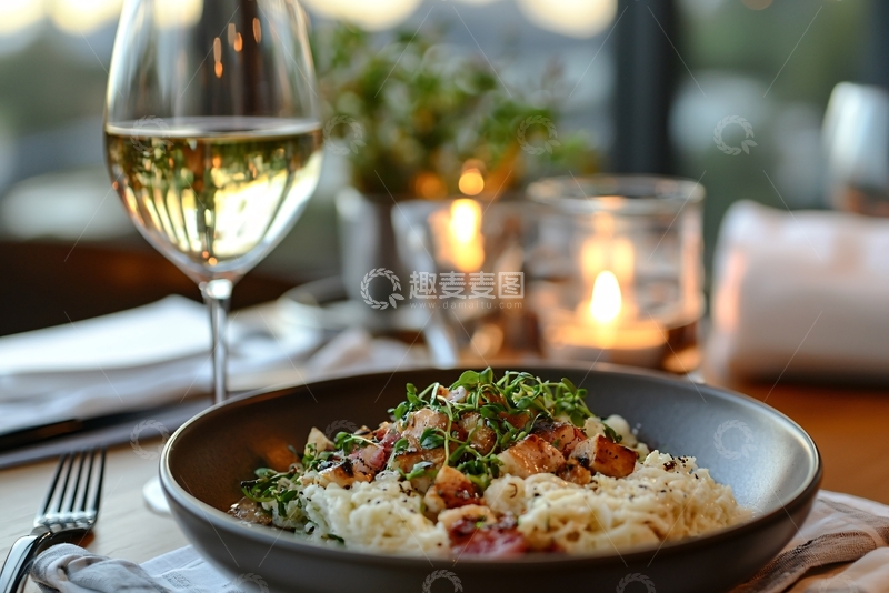 高清大图下载【趣麦麦图】高级餐厅烛光晚餐