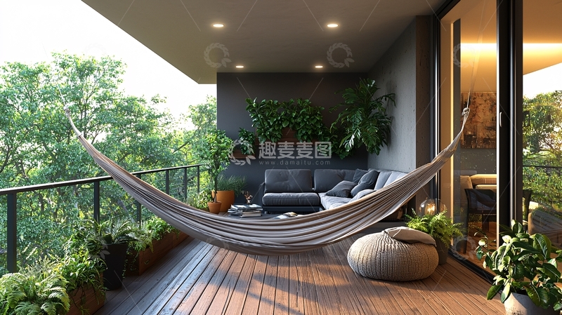 高清大图下载【趣麦麦图】阳台休闲区设计