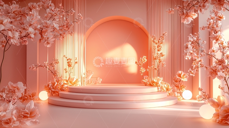高清大图下载【趣麦麦图】粉色系梦幻背景