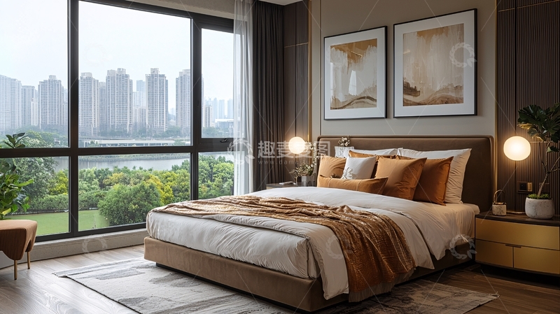 高清大图下载【趣麦麦图】现代简约卧室设计34
