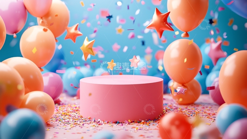 高清大图下载【趣麦麦图】粉色圆形展台