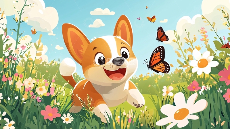 高清大图下载【趣麦麦图】可爱柯基犬