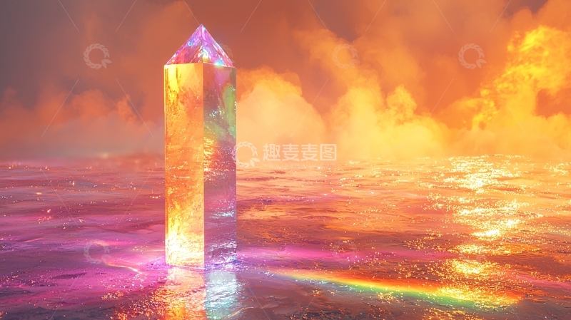 高清大图下载【趣麦麦图】彩色水晶柱