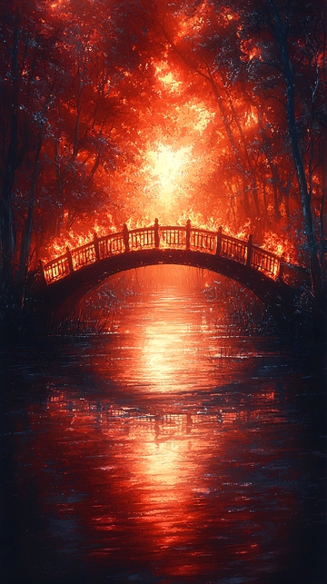 燃烧森林中的桥梁