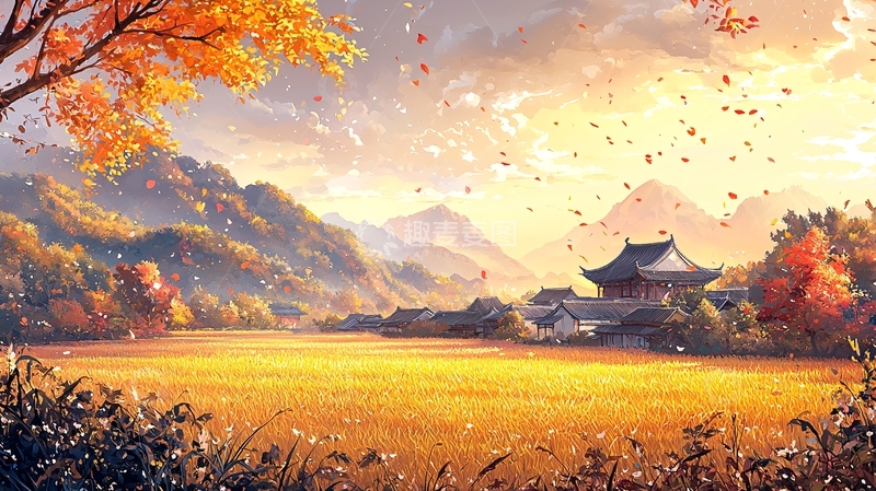 高清大图下载【趣麦麦图】秋日田园景色