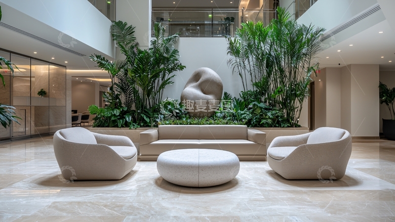 高清大图下载【趣麦麦图】现代简约室内休息区