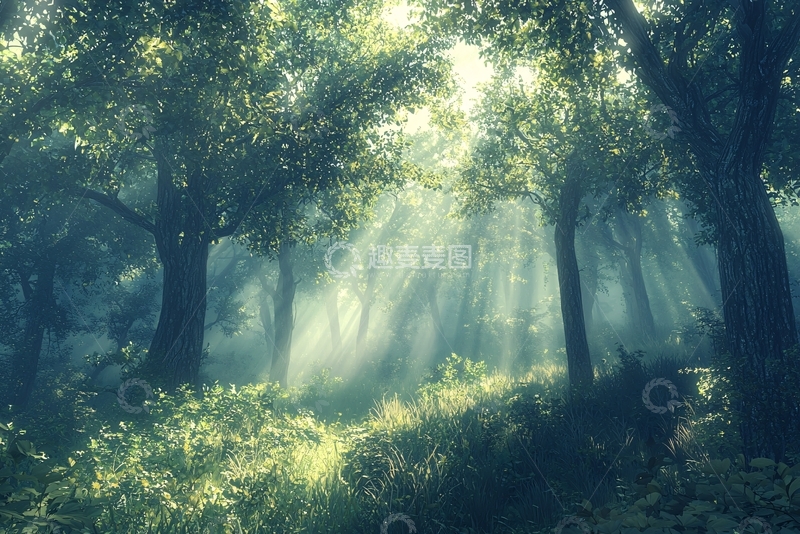 高清大图下载【趣麦麦图】阳光森林