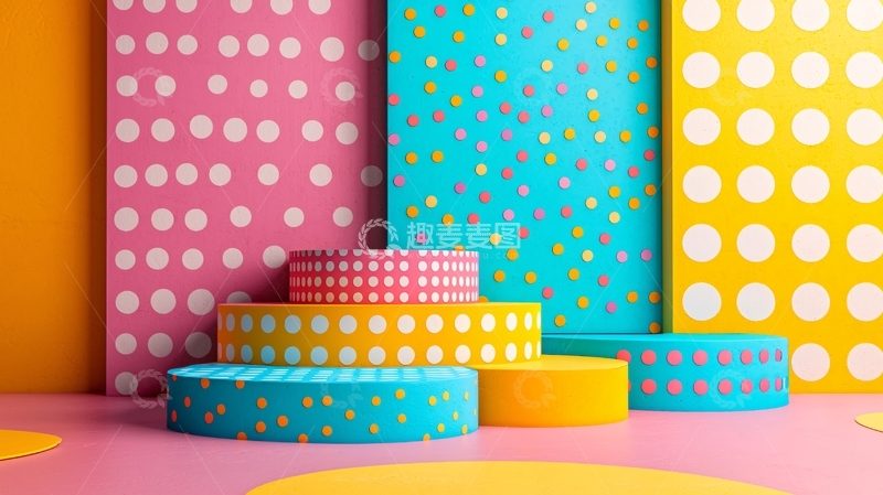 高清大图下载【趣麦麦图】彩色圆形背景