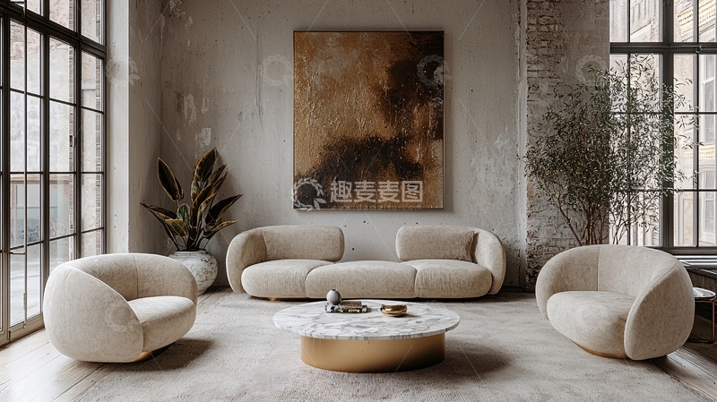 高清大图下载【趣麦麦图】现代简约客厅