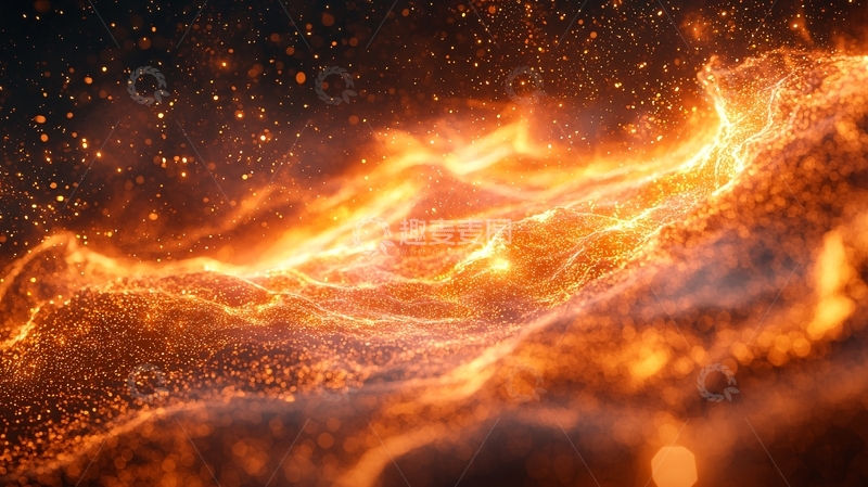 高清大图下载【趣麦麦图】火焰熔岩流