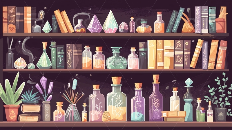 高清大图下载【趣麦麦图】魔法药水架