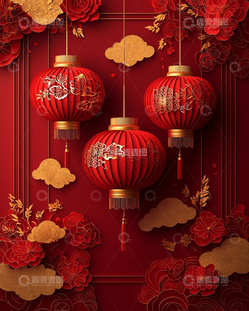 高清大图下载【趣麦麦图】红色灯笼