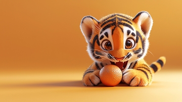 可爱卡通小老虎