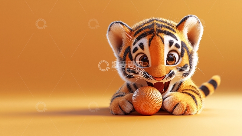 高清大图下载【趣麦麦图】可爱卡通小老虎