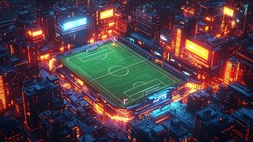 未来都市中的足球场
