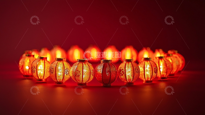 高清大图下载【趣麦麦图】红灯笼环绕