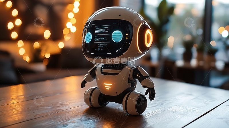 高清大图下载【趣麦麦图】可爱的小型家用机器人