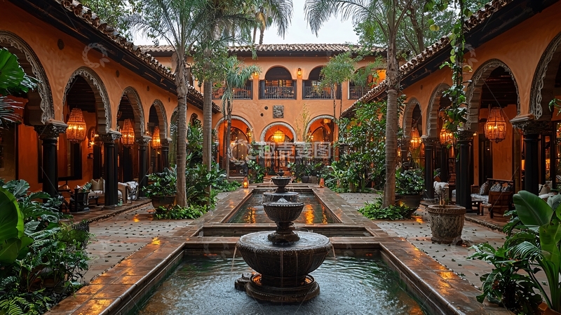 高清大图下载【趣麦麦图】西班牙风格庭院