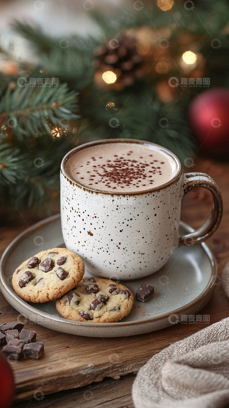 高清大图下载【趣麦麦图】圣诞节热巧克力