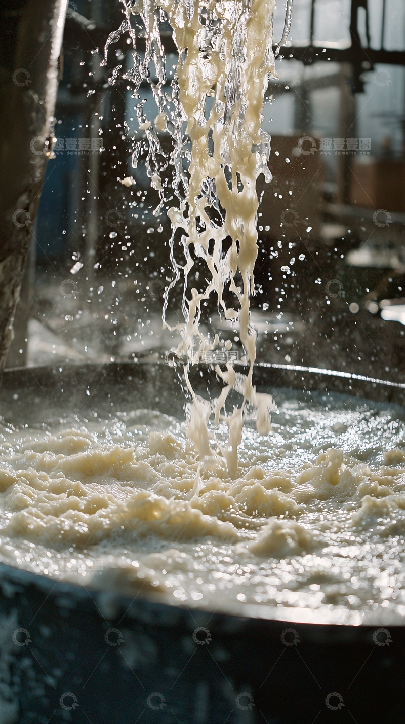 高清大图下载【趣麦麦图】液体倾入大桶